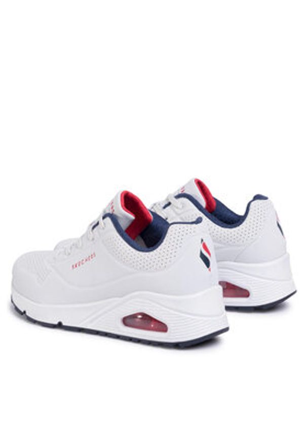 skechers - Skechers Sneakersy Uno Stand On Air 73690/WNVR Biały. Kolor: biały. Materiał: skóra