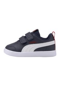 Buty dla dzieci Puma Courtflex v2 V. Kolor: czerwony, niebieski, wielokolorowy. Materiał: syntetyk, skóra ekologiczna, materiał #1