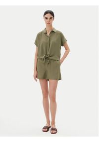 Vero Moda Szorty materiałowe Thea 10333804 Zielony Loose Fit. Kolor: zielony. Materiał: len #5