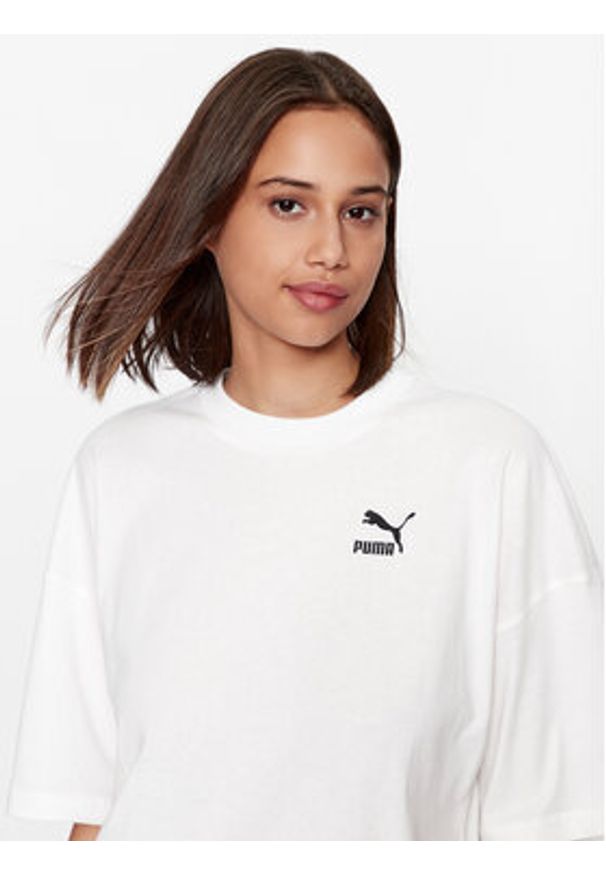 Puma T-Shirt Classics 621381 Biały Oversize. Kolor: biały. Materiał: bawełna