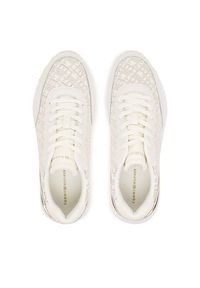 TOMMY HILFIGER - Tommy Hilfiger Sneakersy Chic Monogram Runner FW0FW09051 Écru. Materiał: skóra #5