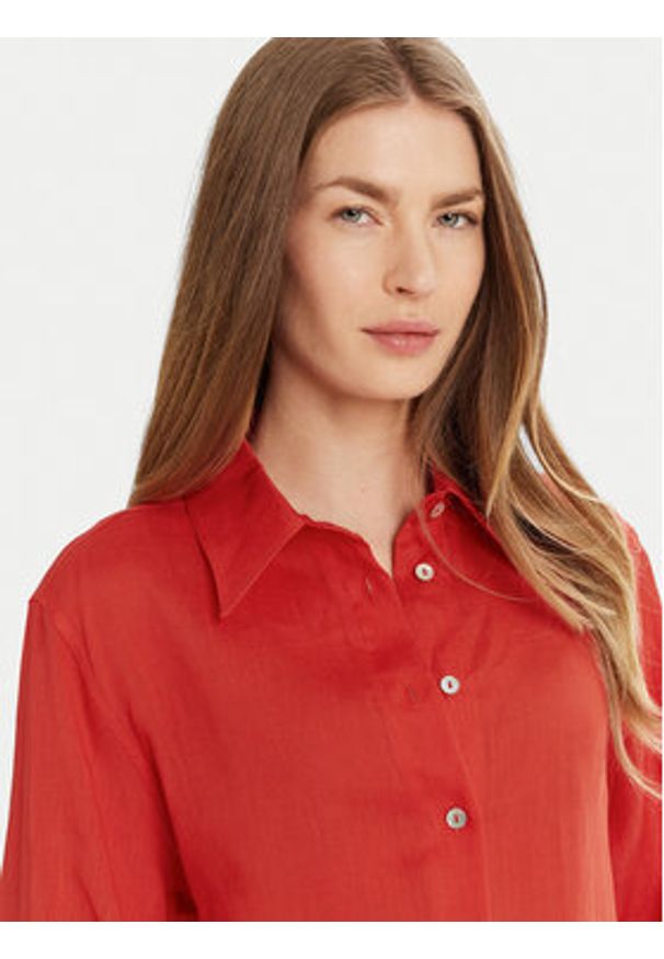 Marella Koszula Ixie 2513111084 Czerwony Regular Fit. Kolor: czerwony. Materiał: len