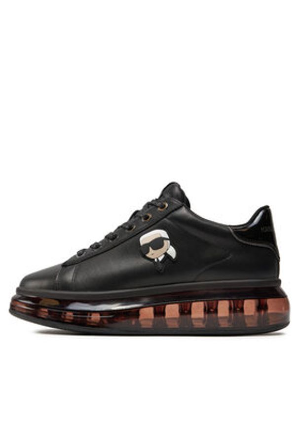 Karl Lagerfeld - KARL LAGERFELD Sneakersy KL62630N Czarny. Kolor: czarny. Materiał: skóra