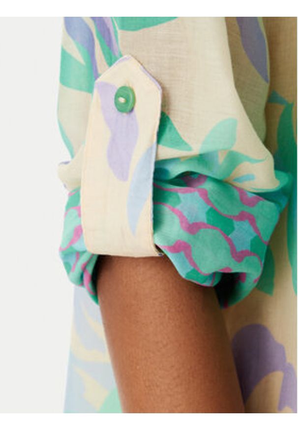 Iconique Sukienka koszulowa Madeira IC26-062 Kolorowy Relaxed Fit. Materiał: bawełna. Wzór: kolorowy