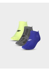 4f - 4F Skarpetki treningowe przed kostkę (3-pack) męskie - multikolor 39-42. Kolor: wielokolorowy. Materiał: syntetyk, włókno, elastan, materiał. Wzór: jednolity. Sport: fitness, kolarstwo
