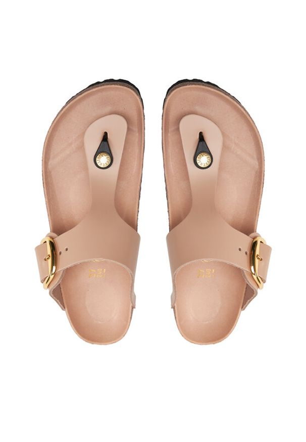 Birkenstock Japonki Gizeh 1026572 Beżowy. Kolor: beżowy. Materiał: skóra