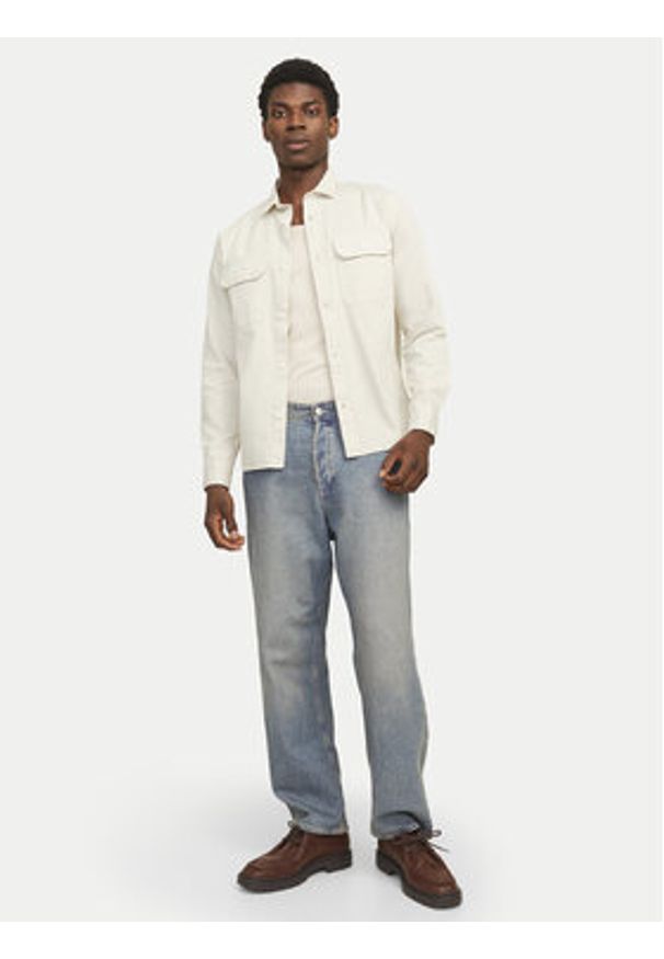 Jack & Jones Koszula jeansowa Travis 12269262 Beżowy Comfort Fit. Kolor: beżowy. Materiał: bawełna