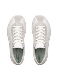 ecco - ECCO Sneakersy Soft Zero W 22025352292 Biały. Kolor: biały. Materiał: skóra