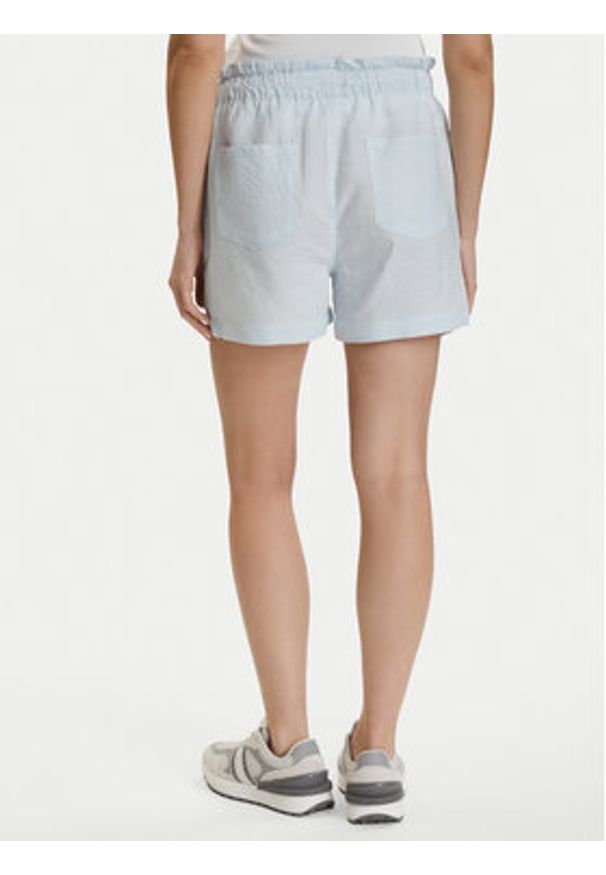 Tommy Jeans Szorty materiałowe DW0DW22227 Niebieski jasny Regular Fit. Kolor: niebieski. Materiał: len