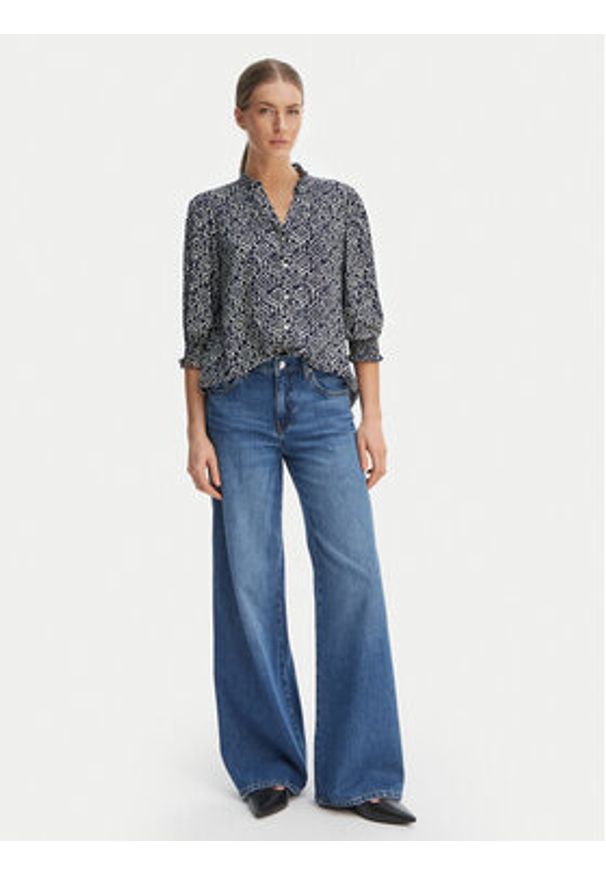 only - ONLY Koszula Raya 15332997 Granatowy Regular Fit. Kolor: niebieski. Materiał: wiskoza