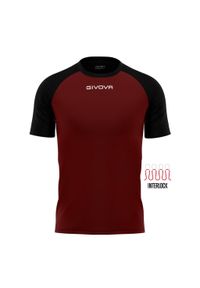 Koszulka piłkarska dla dzieci Givova Capo MC. Kolor: czerwony, wielokolorowy, brązowy, czarny. Sport: piłka nożna