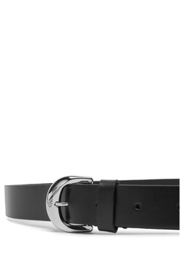 Calvin Klein Jeans Pasek Damski Casual Pin Buckle 25Mm LV04K7015G Czarny. Kolor: czarny. Materiał: skóra