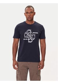 Guess T-Shirt M5BI72 I3Z14 Niebieski Slim Fit. Kolor: niebieski. Materiał: bawełna