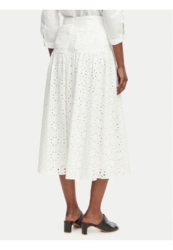 Marella Spódnica maxi Ballo 2615101042 Biały Regular Fit. Kolor: biały. Materiał: bawełna