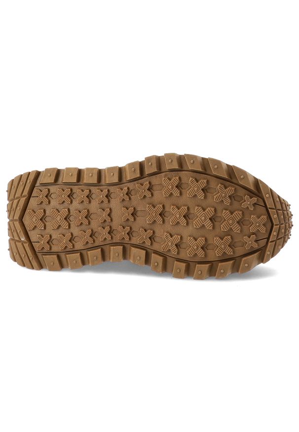 Sneakersy damskie S.Barski, cholewka skóra naturalna zamszowa kontrastowe panele wiązanie klasyczne fason niski zaokrąglony nosek masywna wizualnie p. Okazja: na co dzień. Zapięcie: sznurówki. Kolor: beżowy. Materiał: skóra, zamsz. Szerokość cholewki: normalna. Wzór: aplikacja. Styl: klasyczny