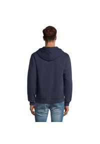 SOL'S - Męska Bluza Z Kapturem Spike Full Zip. Typ kołnierza: kaptur. Kolor: niebieski
