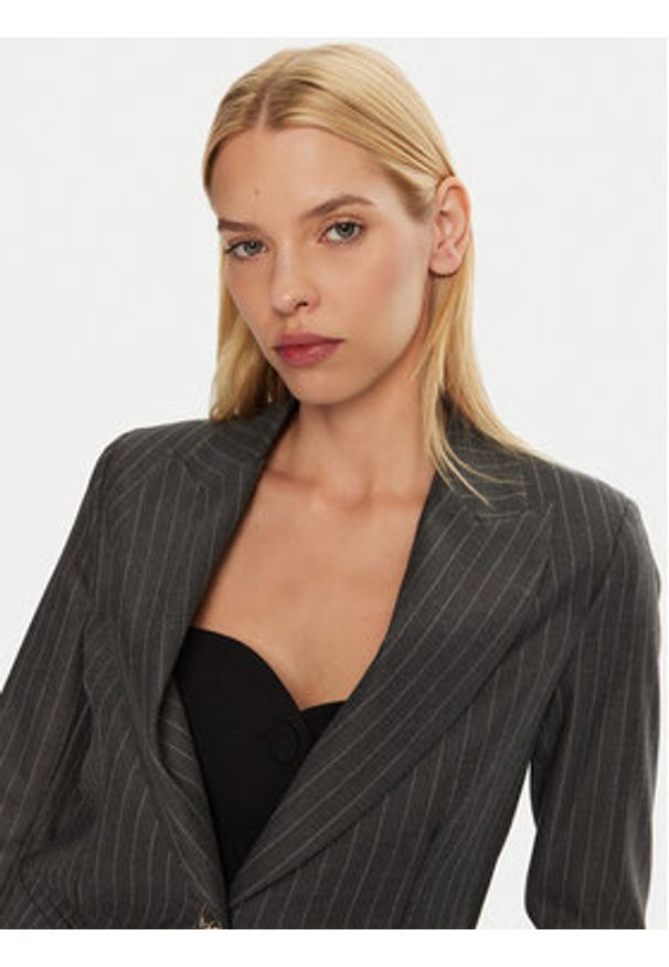 Maryley Marynarka 24IB187/M11 Szary Regular Fit. Kolor: szary. Materiał: wiskoza, elastan