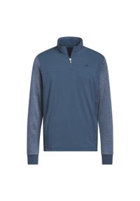 Adidas - Kurtka Go-To Quarter-Zip. Kolor: niebieski. Materiał: materiał. Sport: golf