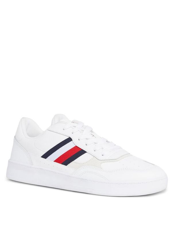 TOMMY HILFIGER - Sneakersy Tommy Hilfiger. Kolor: biały. Styl: retro