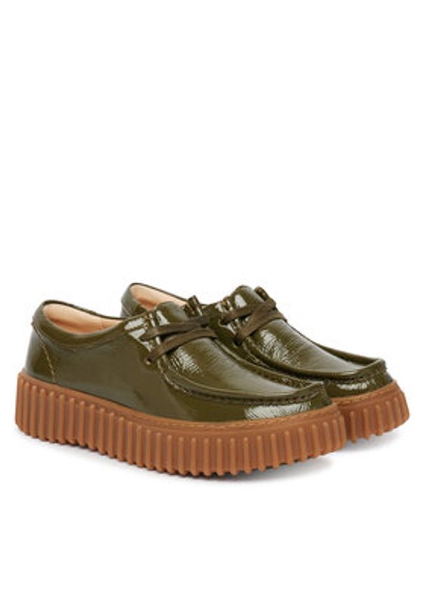 Clarks Półbuty Torhill Bee 26186668 Zielony. Kolor: zielony. Materiał: skóra