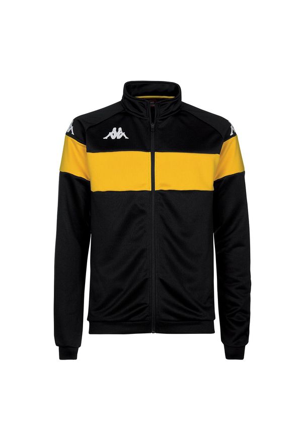 Kurtka z dresu Kappa Dacone. Kolor: żółty, wielokolorowy, czarny. Materiał: dresówka. Sport: fitness, piłka nożna