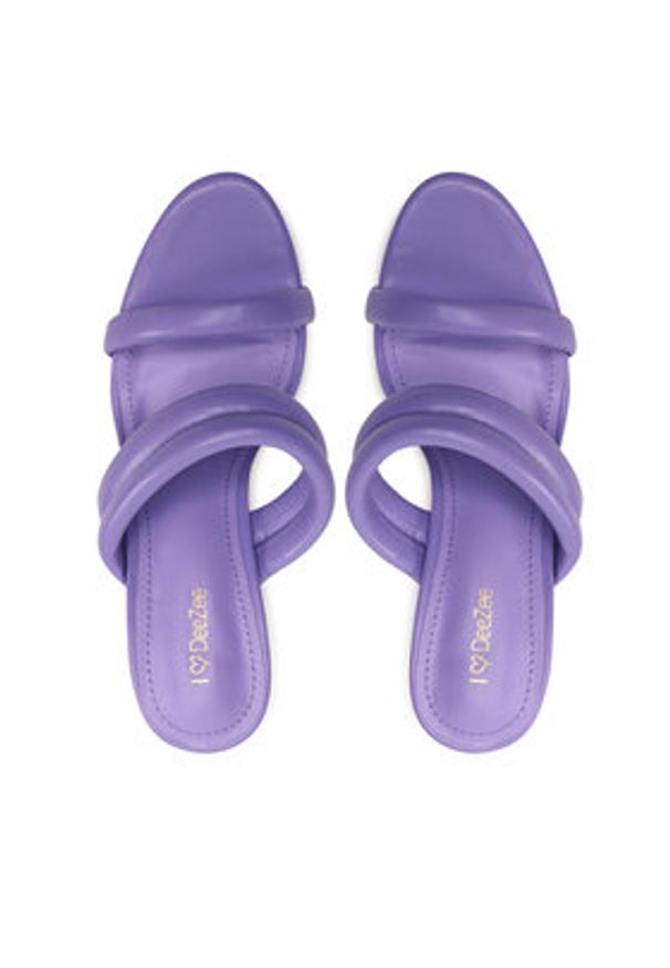 DeeZee Klapki LS5773-01 Fioletowy. Kolor: fioletowy. Materiał: skóra