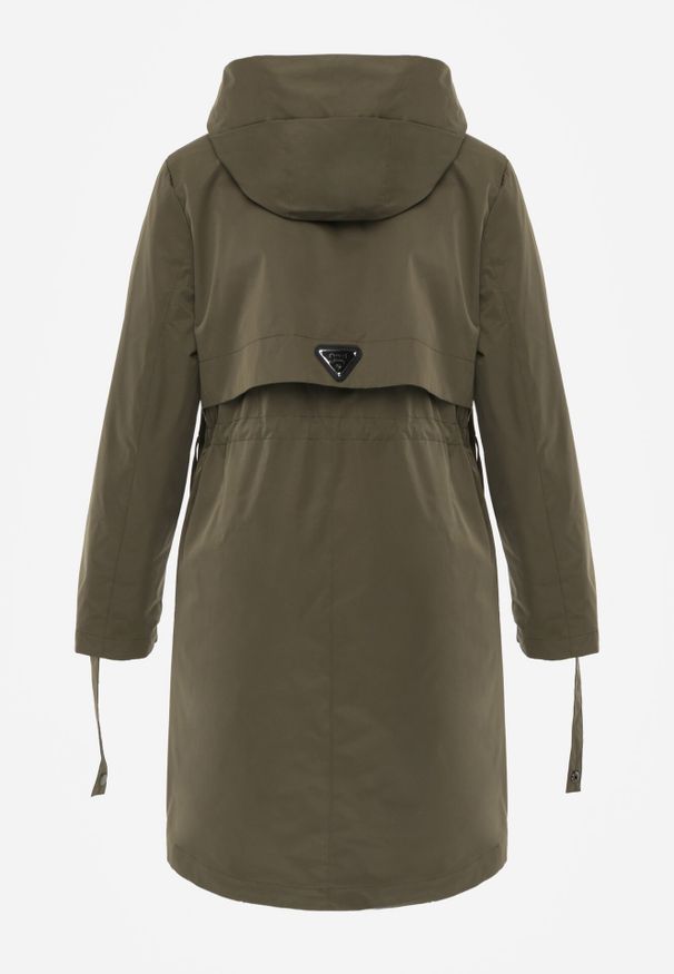 Born2be - Zielona Przejściowa Kurtka Parka z Kapturem i Podwijanymi Rękawami Tinarose. Okazja: na spacer, na co dzień. Typ kołnierza: kaptur. Kolor: zielony. Materiał: jeans, dresówka. Styl: casual