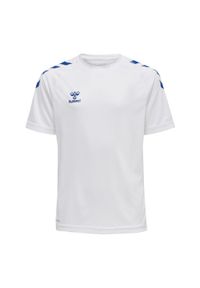 Koszulka sportowa z krótkim rękawem dziecięca Hummel Core XK Kids Poly T-Shirt. Kolor: biały, niebieski, wielokolorowy. Materiał: poliester. Długość rękawa: krótki rękaw. Długość: krótkie