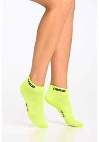 NESSI SPORTSWEAR - Skarpety stopki bezszwowe Unisex Nessi Sportswear Road S Oddychające. Kolor: żółty. Sport: bieganie