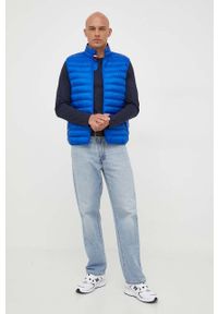 TOMMY HILFIGER - Tommy Hilfiger bezrękawnik męski kolor niebieski przejściowy. Kolor: niebieski. Materiał: poliester, materiał. Długość rękawa: bez rękawów #2
