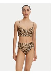 NORMA KAMALI Góra od bikini KK324YPL325656 Brązowy. Kolor: brązowy. Materiał: syntetyk