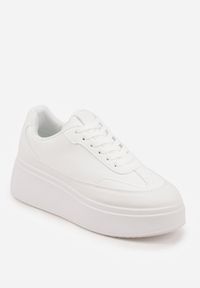 Born2be - Białe Sneakersy VICES na Platformie w Stylu lat 90. Donah. Kolor: biały. Sezon: lato. Obcas: na platformie #2