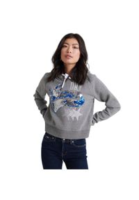 Bluza sportowa damska Superdry Boutque Star Hood. Kolor: szary. Materiał: bawełna, poliamid, poliester #1