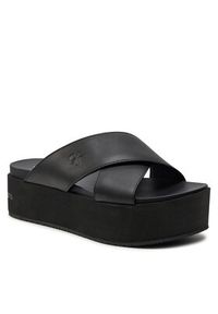 Calvin Klein Jeans Klapki Flatform Cross Mg Uc YW0YW01349 Czarny. Kolor: czarny. Materiał: skóra #3