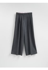 Reserved - Spodnie z wiskozą - jasnoszary. Kolor: szary. Materiał: wiskoza #1