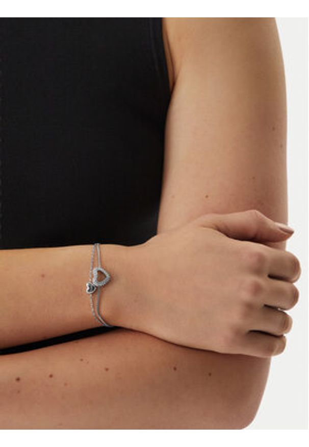 Guess Bransoletka JUBB05 027JW Srebrny. Materiał: ze stali nierdzewnej, ze stali. Kolor: srebrny