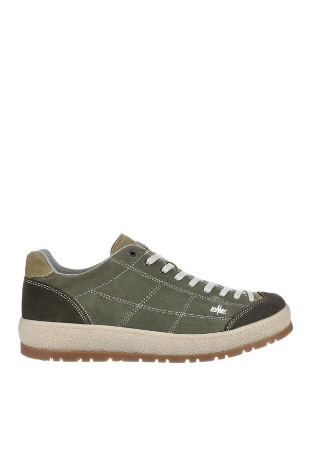 Buty turystyczne męskie LOMER BIO NATURALE FLAT. Kolor: zielony
