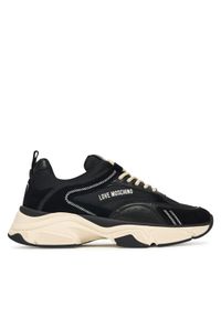 Love Moschino - LOVE MOSCHINO Sneakersy JA15426G1PIQO00A Czarny. Kolor: czarny. Materiał: skóra, zamsz #1