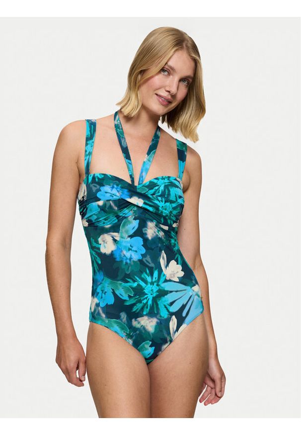 Triumph Strój kąpielowy Summer Fleur 10222315 Niebieski. Kolor: niebieski. Materiał: syntetyk