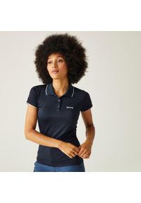 Regatta - Koszulka turystyczna polo damska Remex II. Typ kołnierza: polo. Kolor: niebieski. Materiał: materiał #1