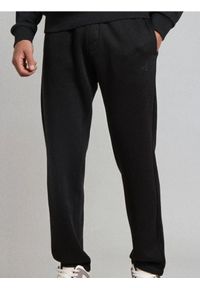 Sinsay - Spodnie straight fit - czarny. Kolor: czarny