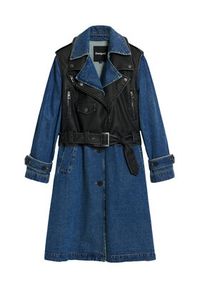 Desigual Płaszcz przejściowy Denimbike 25WWEW52 Niebieski Regular Fit. Kolor: niebieski. Materiał: bawełna #3