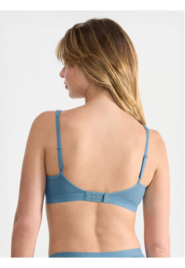 Sloggi Biustonosz bezfiszbinowy Ever Ease 10219673 Niebieski. Kolor: niebieski. Materiał: bawełna