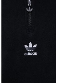 adidas Originals Bluza H06680 męska kolor czarny z aplikacją. Kolor: czarny. Materiał: materiał. Długość rękawa: raglanowy rękaw. Długość: krótkie. Wzór: aplikacja