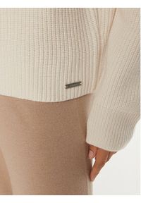 Calvin Klein Sweter K20K207426 Écru Relaxed Fit. Materiał: wełna