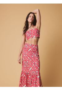 Reserved - Spódnica midi - wielobarwny. Materiał: bawełna, tkanina #1