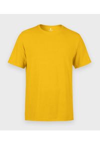 MegaKoszulki - Męska koszulka (bez nadruku, gładka) - żółta. Kolor: żółty. Materiał: bawełna. Wzór: gładki