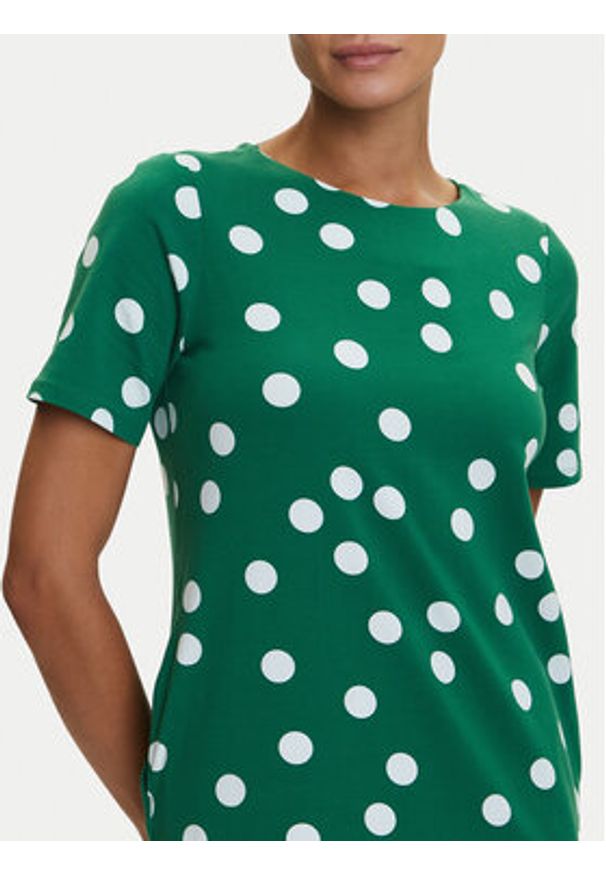 Tatuum Sukienka codzienna Koa T2505.207 Zielony Regular Fit. Okazja: na co dzień. Kolor: zielony. Materiał: bawełna. Typ sukienki: proste. Styl: casual
