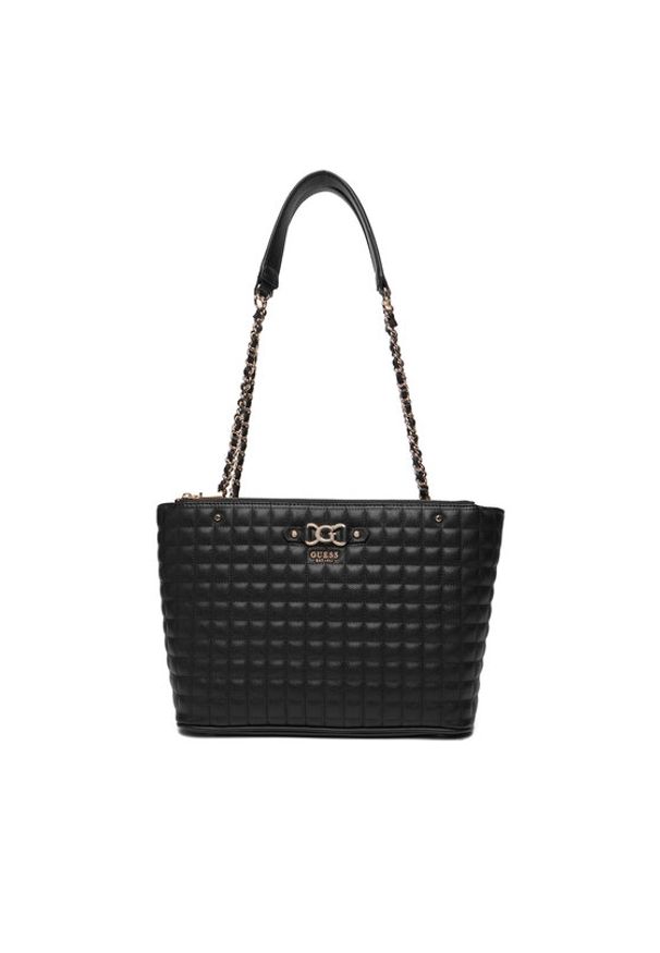 Guess Torebka Nadira HWQG84 24220 Czarny. Kolor: czarny. Materiał: skórzane