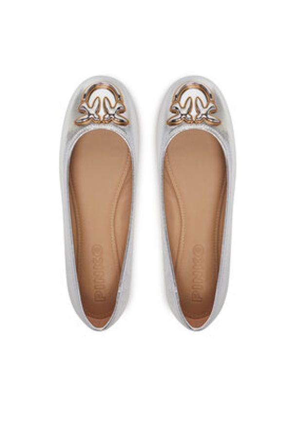 Pinko - PINKO Baleriny Gioia 03 SD0295 P049 Srebrny. Kolor: srebrny. Materiał: skóra